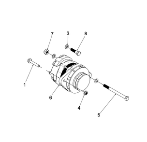 Engine Group - Alternator Diagram and Parts List for 080087-00  Briggs and Stratton Generator